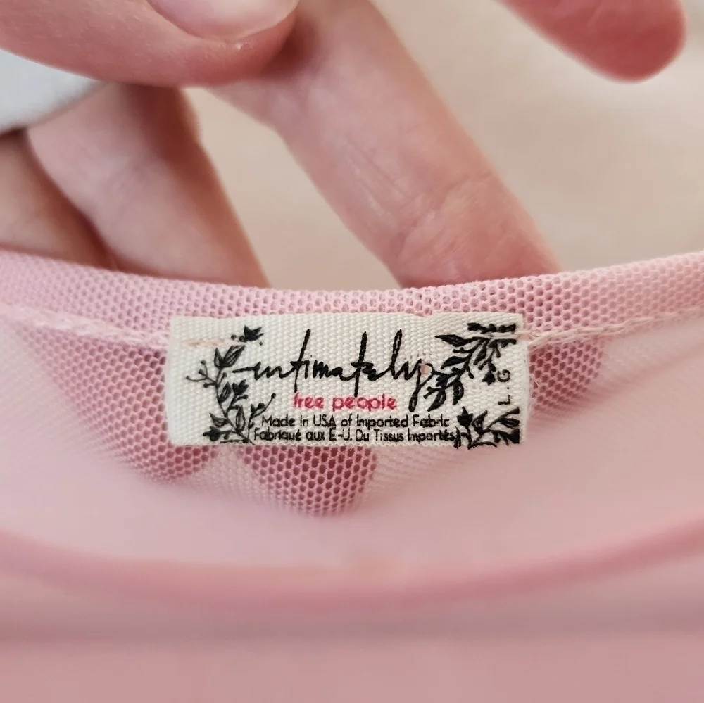 Free People Intimately Pink Under It All Cafe Bodysuit L